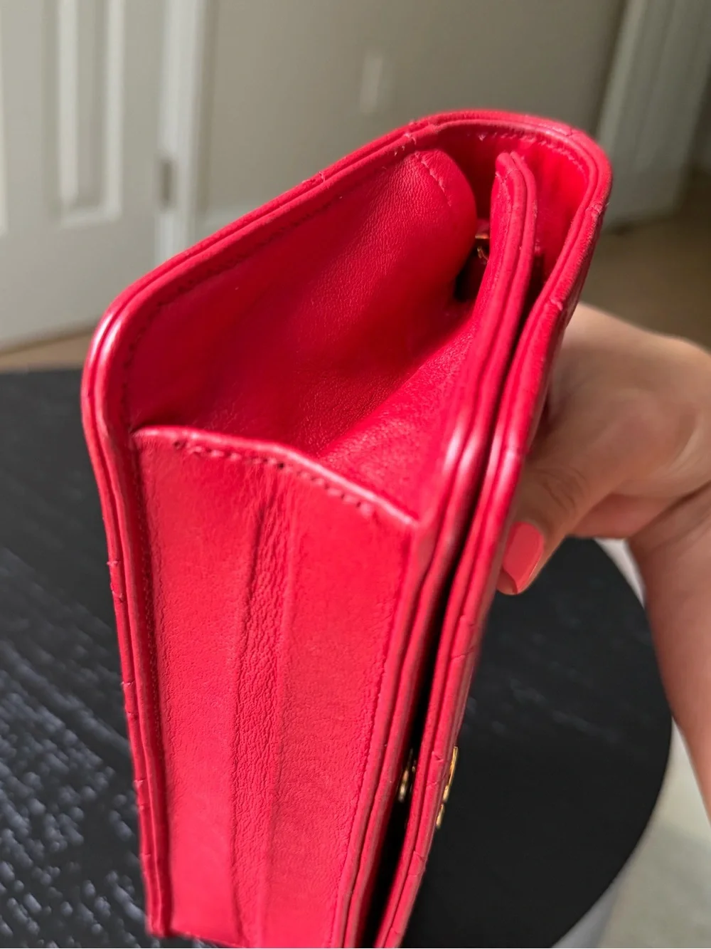 Chanel lambskin mini red full flap ❤️ - authentic
